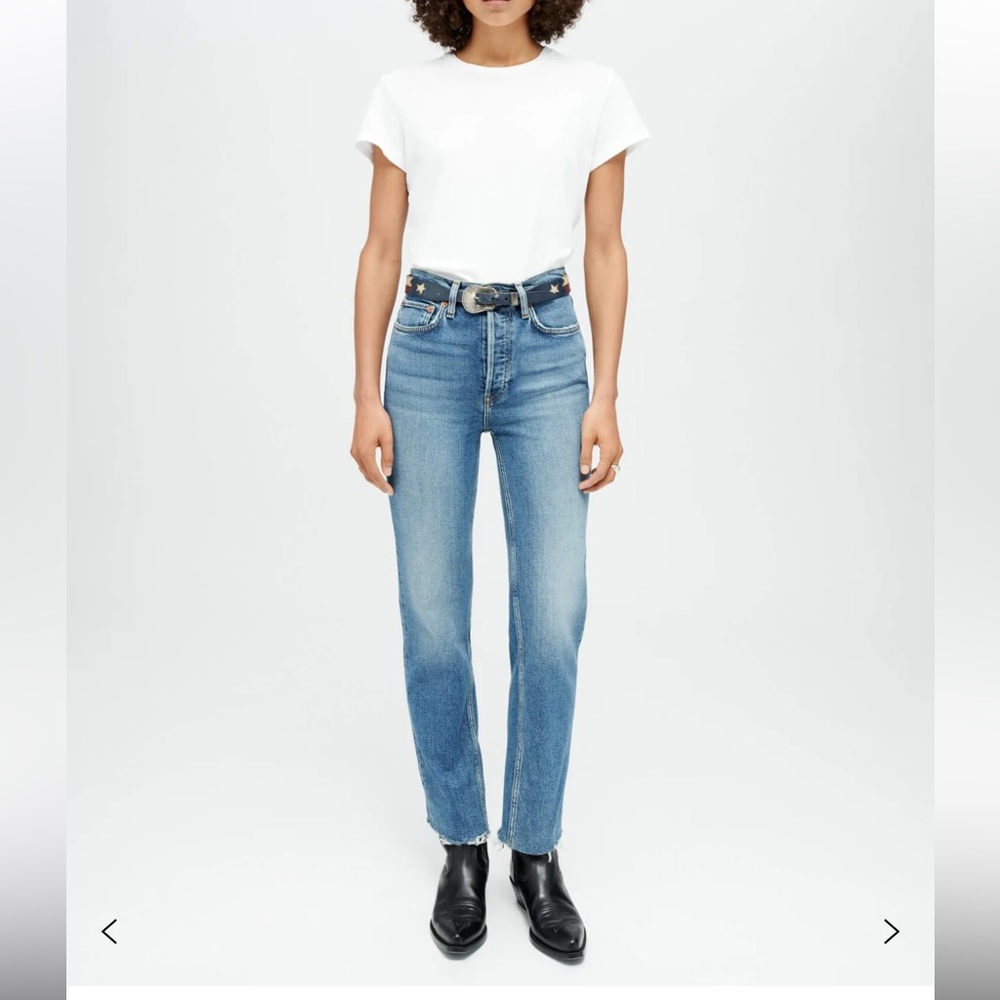 Re/Done COMFORT STRETCH HIGH RISE STOVE PIPE